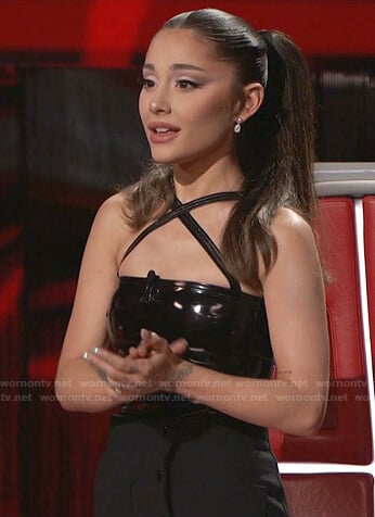 Ariana’s black strappy dress on The Voice