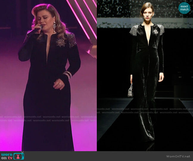 Giorgio Armani Fall Winter 2020 Collection worn by Kelly Clarkson on The Voice