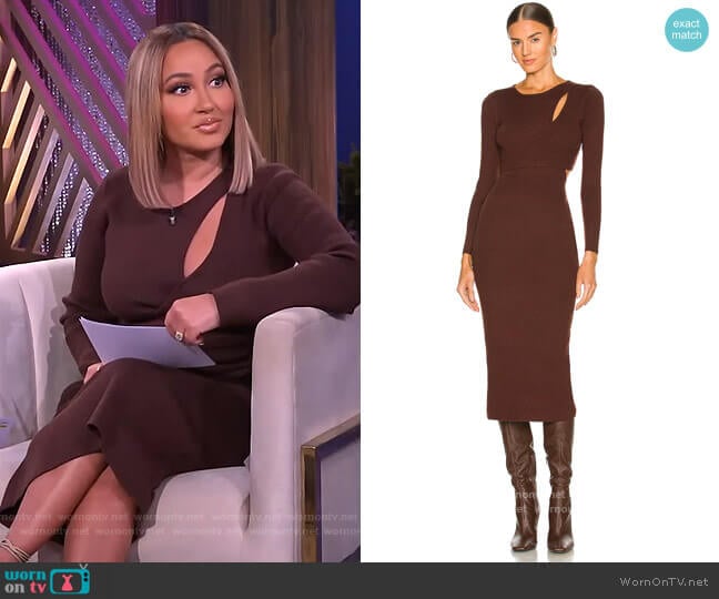 ASTR Alora Sweater Dress worn by Adrienne Houghton on The Real