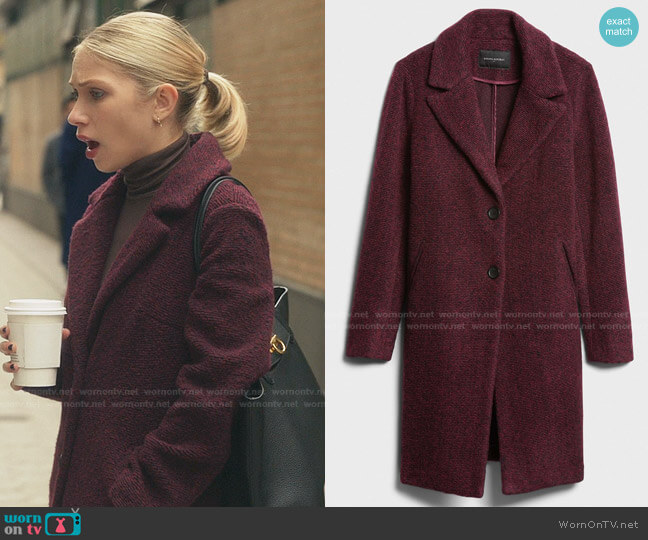 Banana Republic Knit Wool Overcoat worn by Kate Keller (Tavi Gevinson) on Gossip Girl