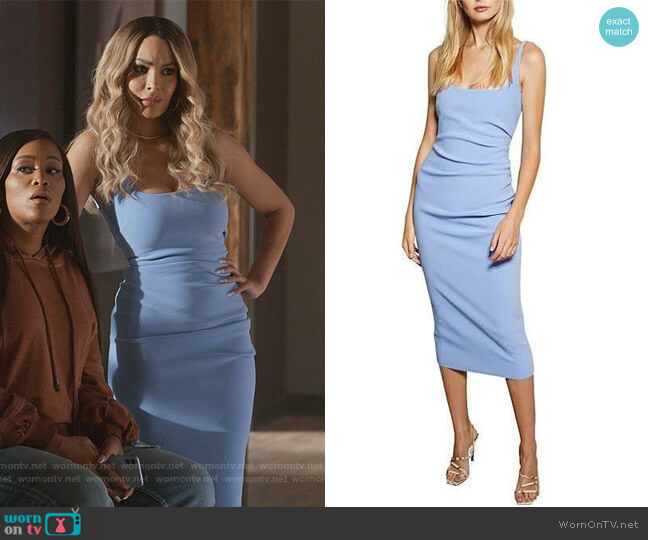 Bec + Bridge Karina Dress worn by Valeria (Nadine Velazquez) on Queens