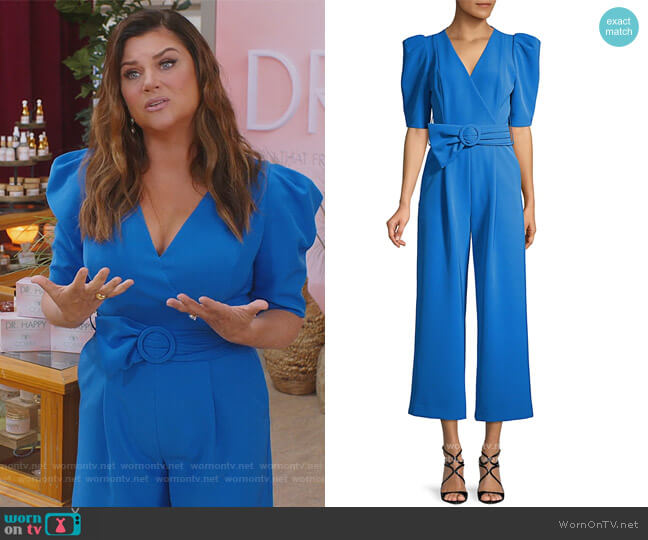 Black Halo Maricopa Puff-Sleeve Jumpsuit