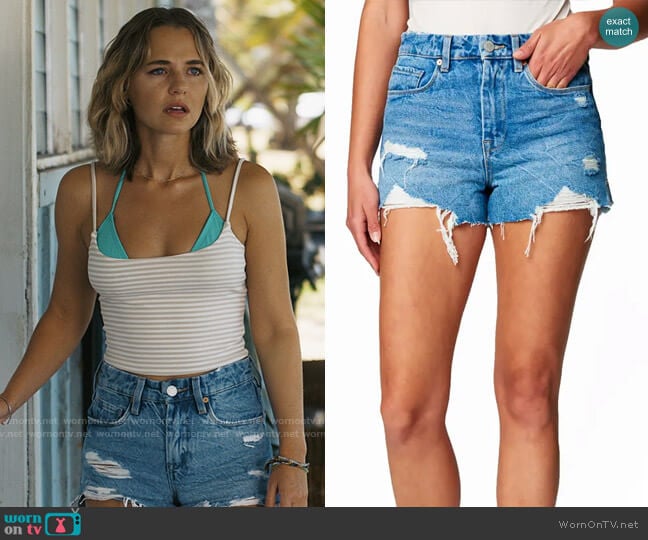 Blank NYC Barrow Shorts in Fare Warning worn by Lennon (Madison Iseman) on I Know What You Did Last Summer