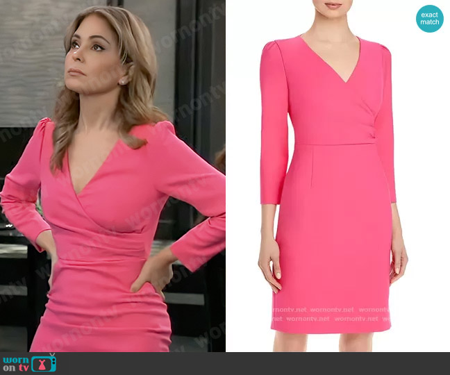 BOSS Daraya Faux Wrap Dress worn by Olivia Falconeri (Lisa Lo Cicero) on General Hospital