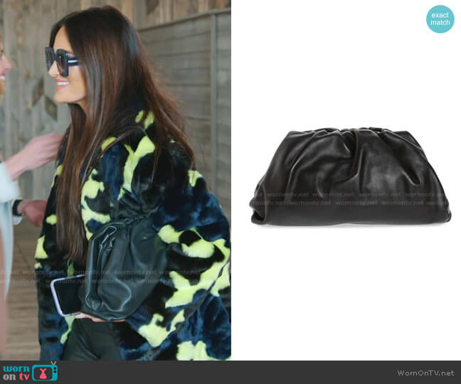 Bottega Veneta The Pouch Leather Clutch worn by Lisa Barlow on The Real Housewives of Salt Lake City