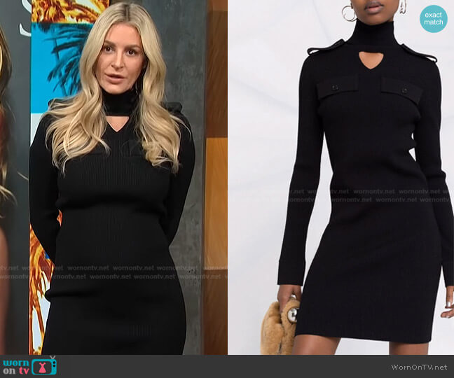 Bottega Veneta Cut-Out Triangle Fitted Dress worn by Morgan Stewart on E! News