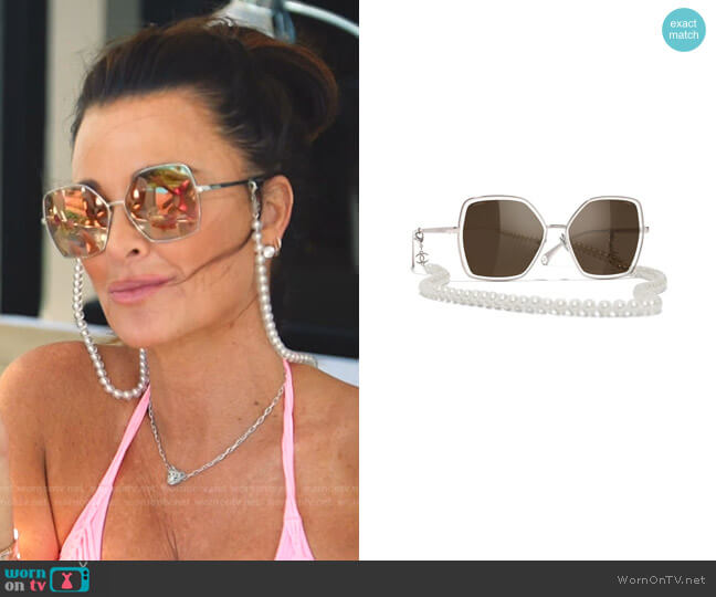 Chanel Butterfly Sunglasses worn by Kyle Richards on The Real Housewives Ultimate Girls Trip