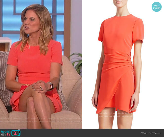 Cinq a Sept Imogen Wrap Dress worn by Natalie Morales on The Talk