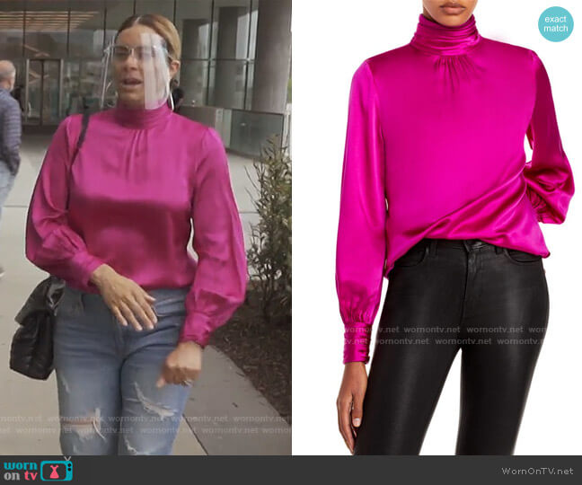 Cinq a Sept Jayla Silk Top worn by Ashley Darby on The Real Housewives of Potomac