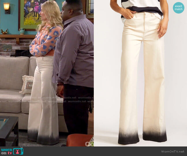 Cynthia Rowley Dip Dye Jeans worn by Gemma (Beth Behrs) on The Neighborhood