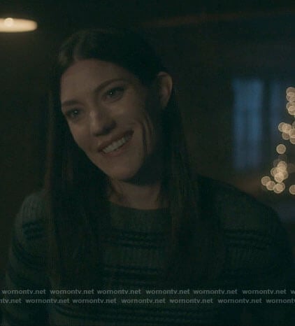 Debra’ s grey striped sweater on Dexter New Blood