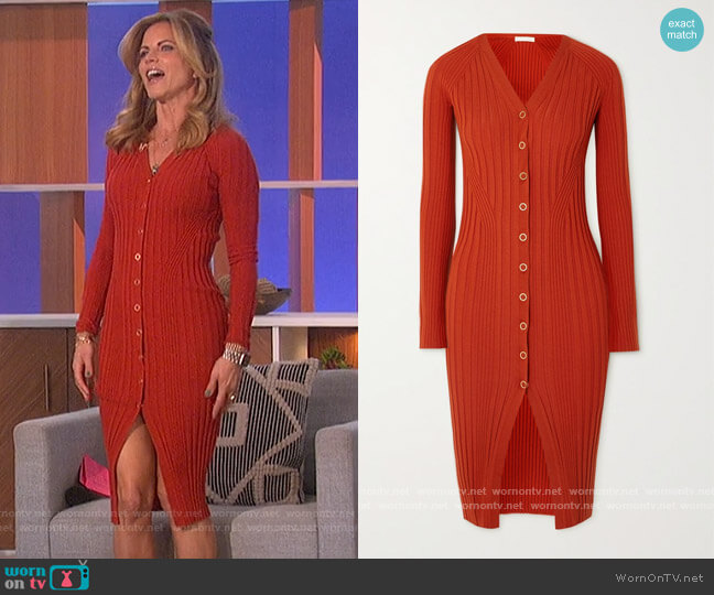 Dion Lee Merino Cardigan Dress worn by Natalie Morales on The Talk