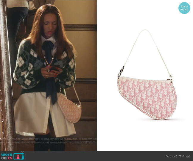 Dior Saddle Handbag worn by Monet de Haan (Savannah Lee Smith) on Gossip Girl