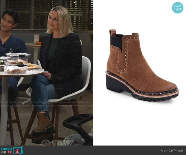 Dolce Vita Huey Studded Bootie worn by Jo Wilson (Camilla Luddington) on Greys Anatomy