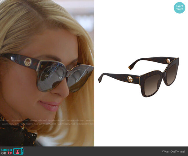 Fendi Gradient Cat Eye Ladies Sunglasses worn by Paris Hilton on Paris in Love