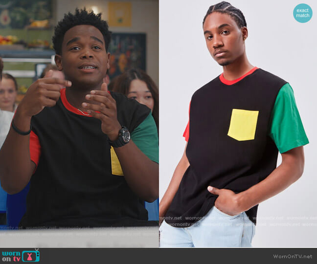 Forever 21 Colorblock Pocket Tee