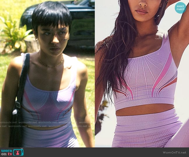 Free People The Essence Crop in Pink Combo worn by Margot (Brianne Tju) on I Know What You Did Last Summer
