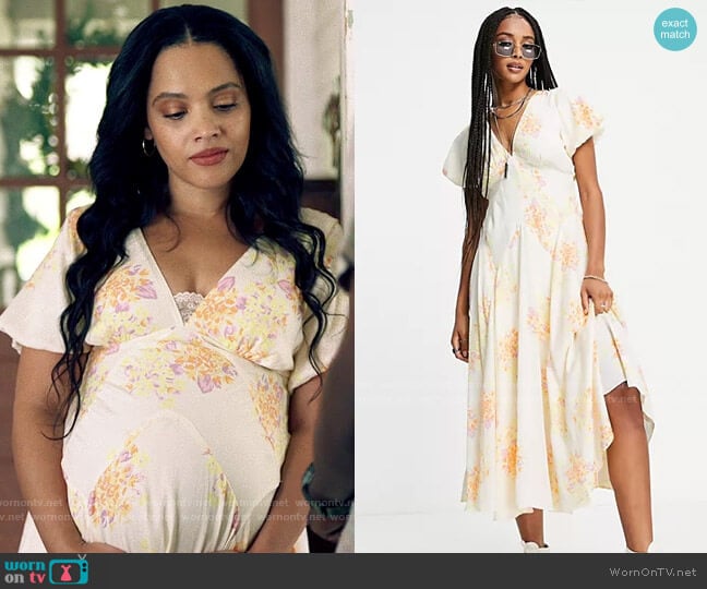 Free People Laura Dress in Tea Combo worn by Darla (Bianca Lawson) on Queen Sugar