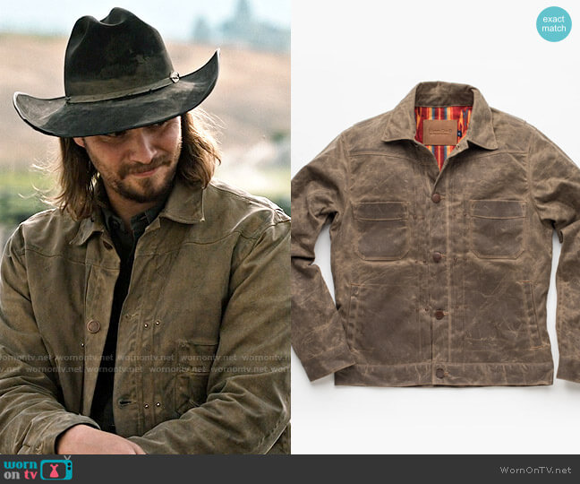 Freenote Cloth Riders jacket waxed canvas oak worn by Kayce Dutton (Luke Grimes) on Yellowstone