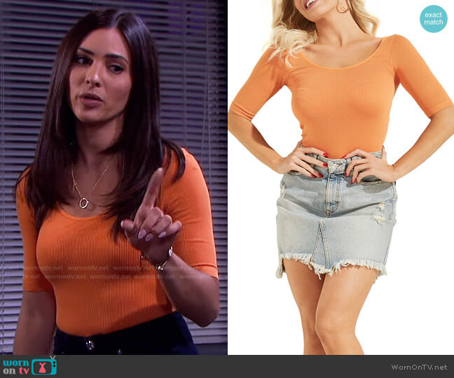 Guess Preya Bodysuit worn by Gabi Hernandez (Camila Banus) on Days of our Lives