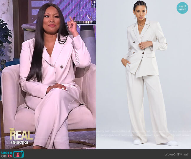 Gabrielle Union Double Breasted Oversize Blazer worn by Garcelle Beauvais on The Real