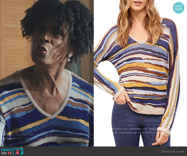 Gerard Darel Erica Linen Striped Sweater