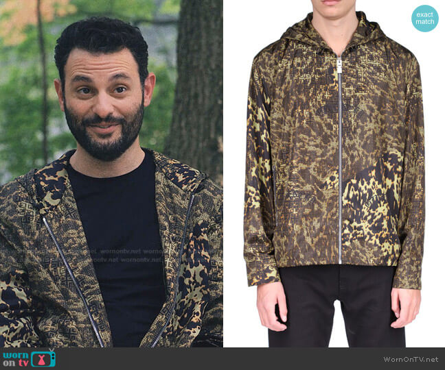 Givenchy 4G Animal-Print Nylon Track Jacket