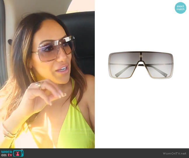 Givenchy Shield Sunglasses worn by Melissa Gorga on The Real Housewives Ultimate Girls Trip
