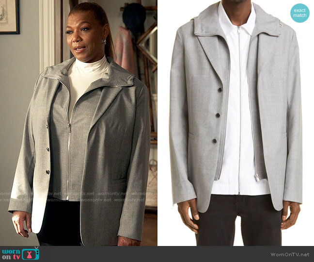 Givenchy Wool Blazer with Removable Hooded Vest worn by Robyn McCall (Queen Latifah) on The Equalizer