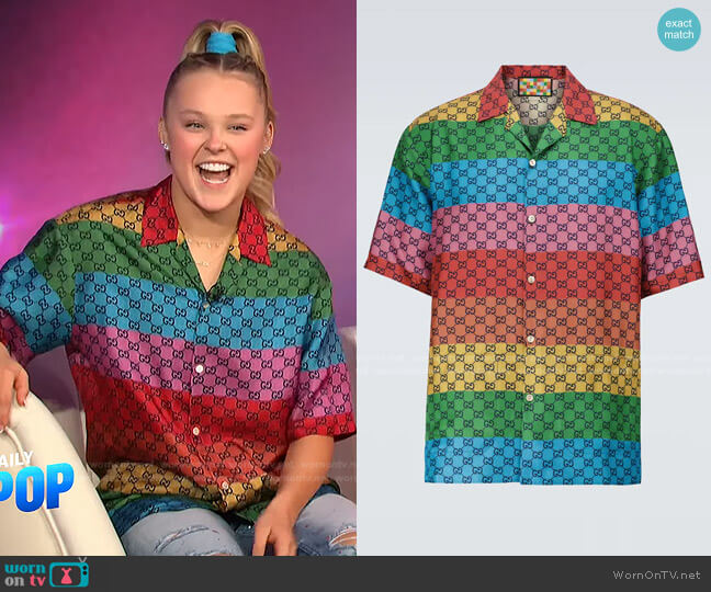 Gucci GG Multicolor Silk Twill Shirt