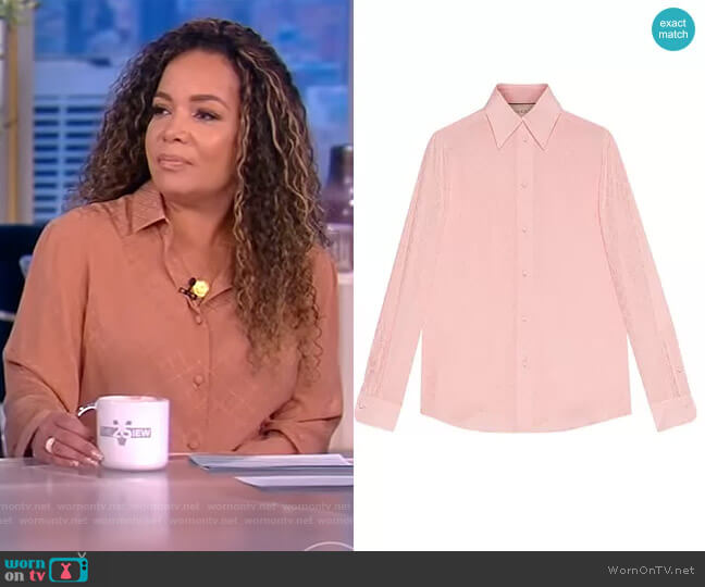 Gucci GG crepe de Chine shirt worn by Sunny Hostin on The View