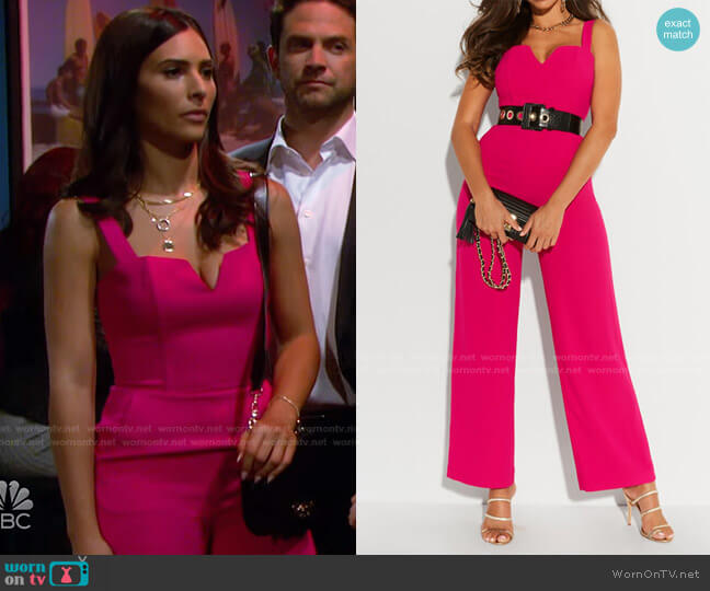 Guess Mira Jumpsuit worn by Gabi Hernandez (Camila Banus) on Days of our Lives