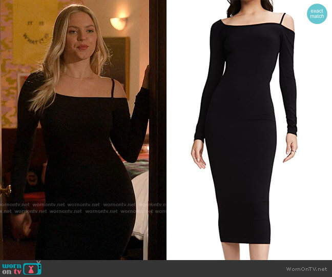 Helmut Lang One Shoulder Dress worn by Leighton Murray (Reneé Rapp) on The Sex Lives of College Girls