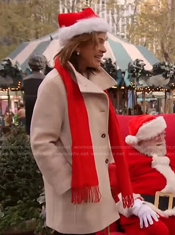 Hoda’s beige coat on Today