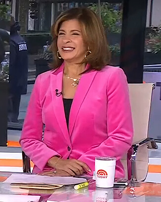 Hoda’s pink velvet blazer on Today