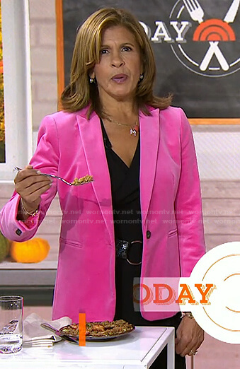 Hoda’s pink velvet blazer on Today