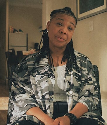 Ida’s camo mesh shirt on Love Life