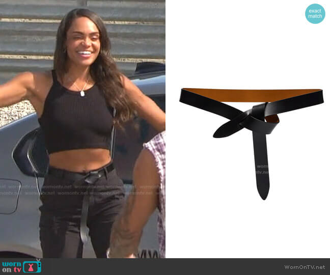 Isabel Marant Lecce Leather Belt worn by Michelle Young on The Bachelorette