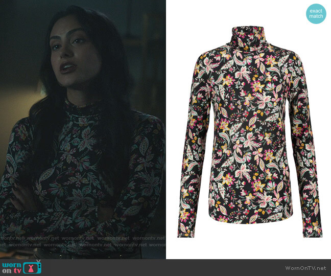 Isabel Marant Etoile Jewel floral stretch-jersey top worn by Veronica Lodge (Camila Mendes) on Riverdale