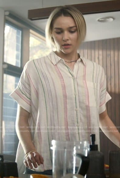 Izzy’s striped linen shirt on La Brea