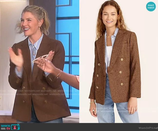 J. Crew Bristol Blazer worn by Amanda Kloots on The Talk