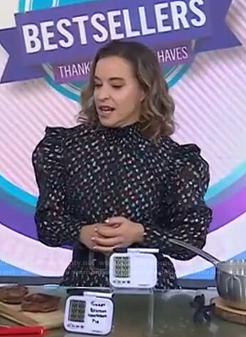 Jenn Falik’s metallic polka dot dress on Today
