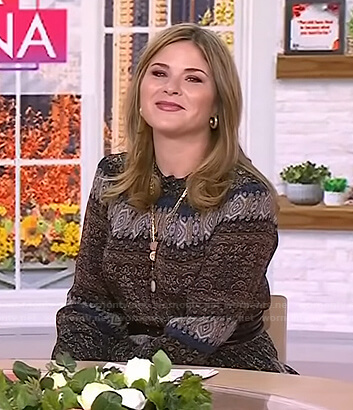 Jenna’s brown printed dress on Today