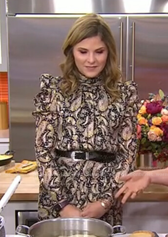 Jenna’s black paisley print dress on Today
