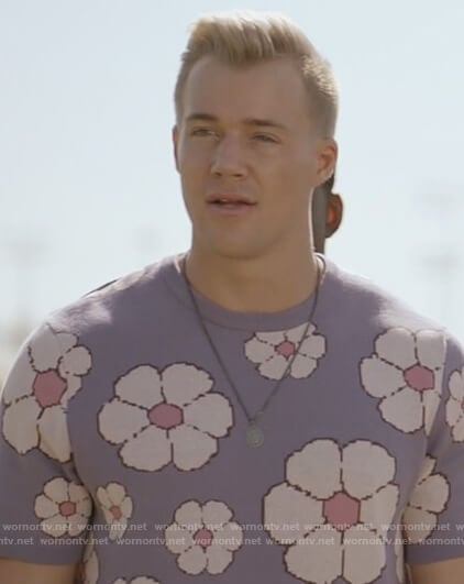 JJ’s purple floral tee on All American