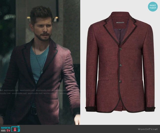 John Varvatos Notch Lapel Jacket worn by Conrad Hawkins (Matt Czuchry) on The Resident