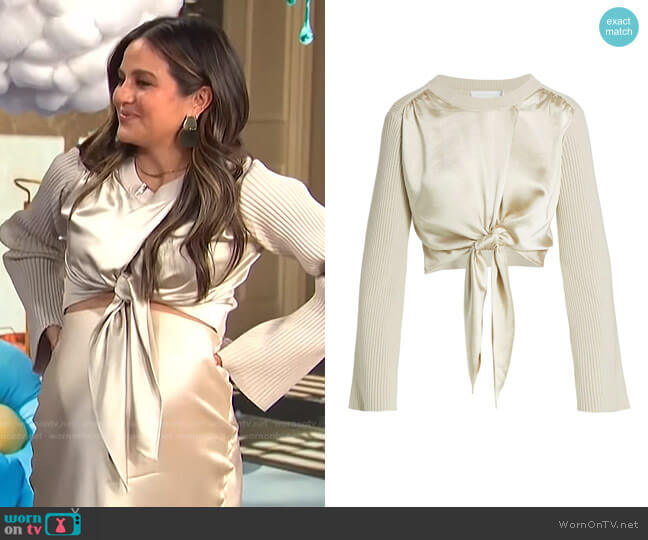 Jonathan Simkhai Marcela Tie-Front Top worn by Erin Lim on E! News