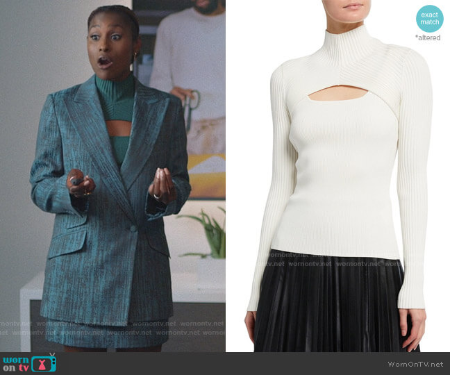 Jonathan Simkhai Miliana turtleneck sweater worn by Issa Dee (Issa Rae) on Insecure