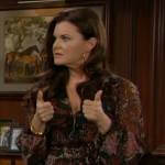 Katie’s floral metallic dress on The Bold and the Beautiful