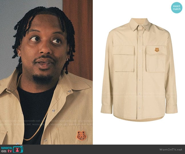 Kenzo Tiger Patch Shirt worn by Yogi (Chris Powell) on Love Life